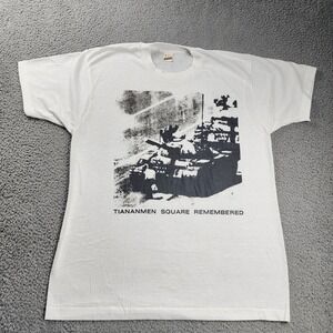 Vintage T-Shirt Large Tiananmen Square Tank Man June 1989 China Single Stitch
